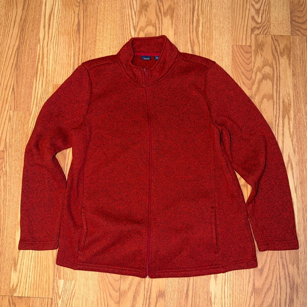 Basic Editions Women's Red Teddy Jacket